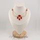 Collier- Chaine, Strass - Rouge