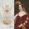 Collier- Chaine, Strass - Rose