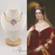 Collier- Chaine, Strass - Mauve