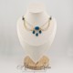 Collier- Chaine, Strass - Bleu