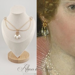Collier- Chaine, Strass et Perles - Perle