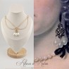Collier- Chaine, Strass et Perles - Perle