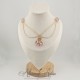 Collier- Chaine, Strass - Rose