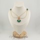 Collier- Chaine, Strass - Vert