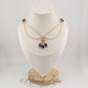 Collier- Chaine, Strass - Violet