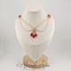 Collier- Chaine, Strass - Rouge