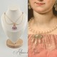 Collier- Chaine, Strass - Mauve