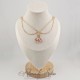 Collier- Chaine, Strass - Rose