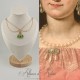 Collier- Chaine, Strass - Vert Clair