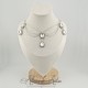 Collier Chaine et Strass - Blanc
