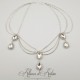 Collier Chaine et Strass - Blanc