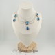 Collier Chaine et Strass - Bleu