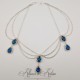 Collier Chaine et Strass - Bleu