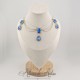 Collier Chaine et Strass - Bleu