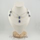 Collier Chaine et Strass - Bleu