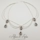 Collier Chaine et Strass - Gris