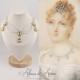 Collier Chaine et Strass - Jaune