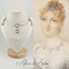 Collier Chaine et Strass - Mauve