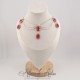 Collier Chaine et Strass - Rouge
