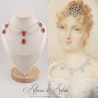 Collier Chaine et Strass - Rouge