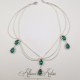 Collier Chaine et Strass - Vert