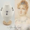Collier Chaine et Strass - Violet