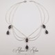 Collier Chaine et Strass - Violet