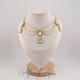 Collier Chaine et Strass - Blanc