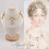 Collier Chaine et Strass - Blanc