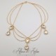 Collier Chaine et Strass - Blanc