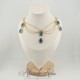 Collier Chaine et Strass - Bleu