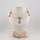 Collier Chaine et Strass - Bleu