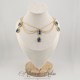 Collier Chaine et Strass - Bleu