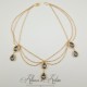 Collier Chaine et Strass - Gris