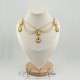 Collier Chaine et Strass - Jaune