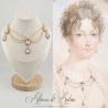 Collier Chaine et Strass - Mauve