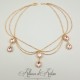Collier Chaine et Strass - Rose