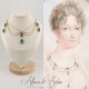 Collier Chaine et Strass - Vert