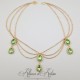 Collier Chaine et Strass - Vert Clair