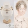 Collier Chaine et Strass - Violet