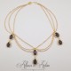 Collier Chaine et Strass - Violet