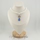 Collier Perles et Strass - Bleu
