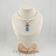 Collier Perles et Strass - Bleu