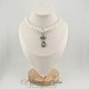 Collier Perles et Strass - Gris