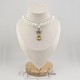 Collier Perles et Strass - Jaune