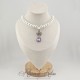 Collier Perles et Strass - Mauve