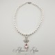Collier Perles et Strass - Rose
