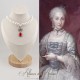 Collier Perles et Strass - Rouge