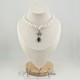 Collier Perles et Strass - Violet