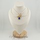Collier Perles et Strass - Bleu